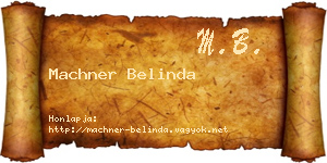 Machner Belinda névjegykártya